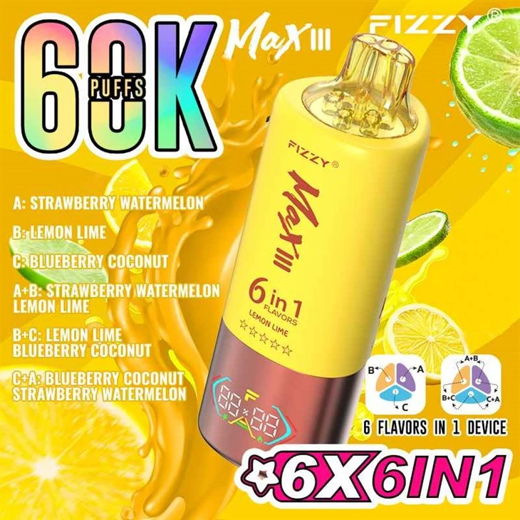 Fizzy Max III 60000 Hương vị ba