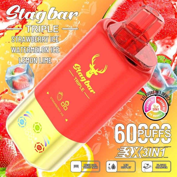 Stag Bar Triple 60000 3 trong 1 hương vị